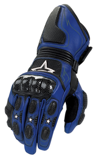 Icon Merc Long Blue Gloves